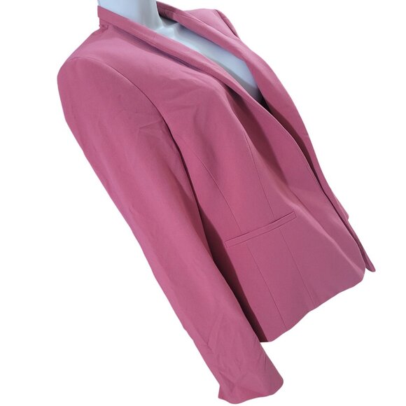 Nine West Womens Pink Blazer Jacket M Polyester Viscose & Elastane Blend - Picture 10 of 11